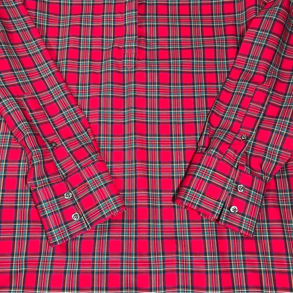 Land’s End Tartan Plaid Popover Size 14 Fall Holiday Classic Casual Long Sleeve - Picture 6 of 15